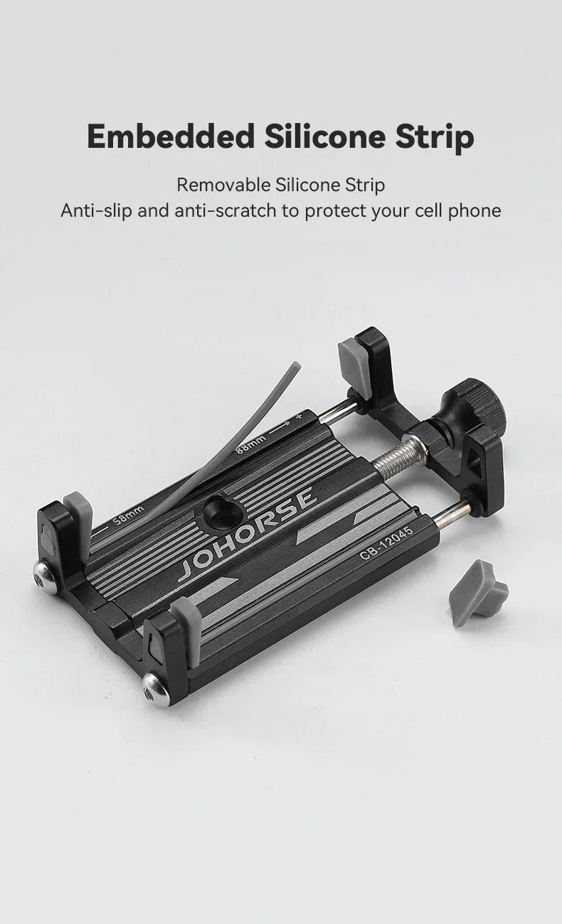 CNC Four-Claw Bike Phone Holder, Scalable Aluminum Alloy Bracket for Motorcycle and Electric Bicycle Smartphone Mount