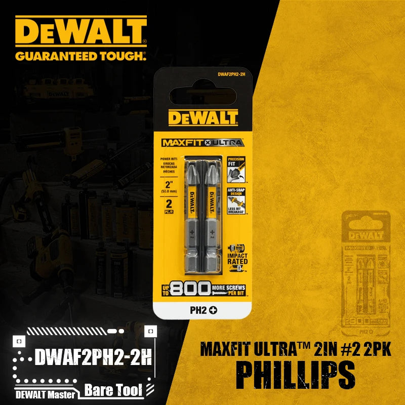 DEWALT DWAF2PH2-2H Punta PHILLIPS MAXFIT ULTRA 2IN # 2 2PK Accesorios para herramientas eléctricas