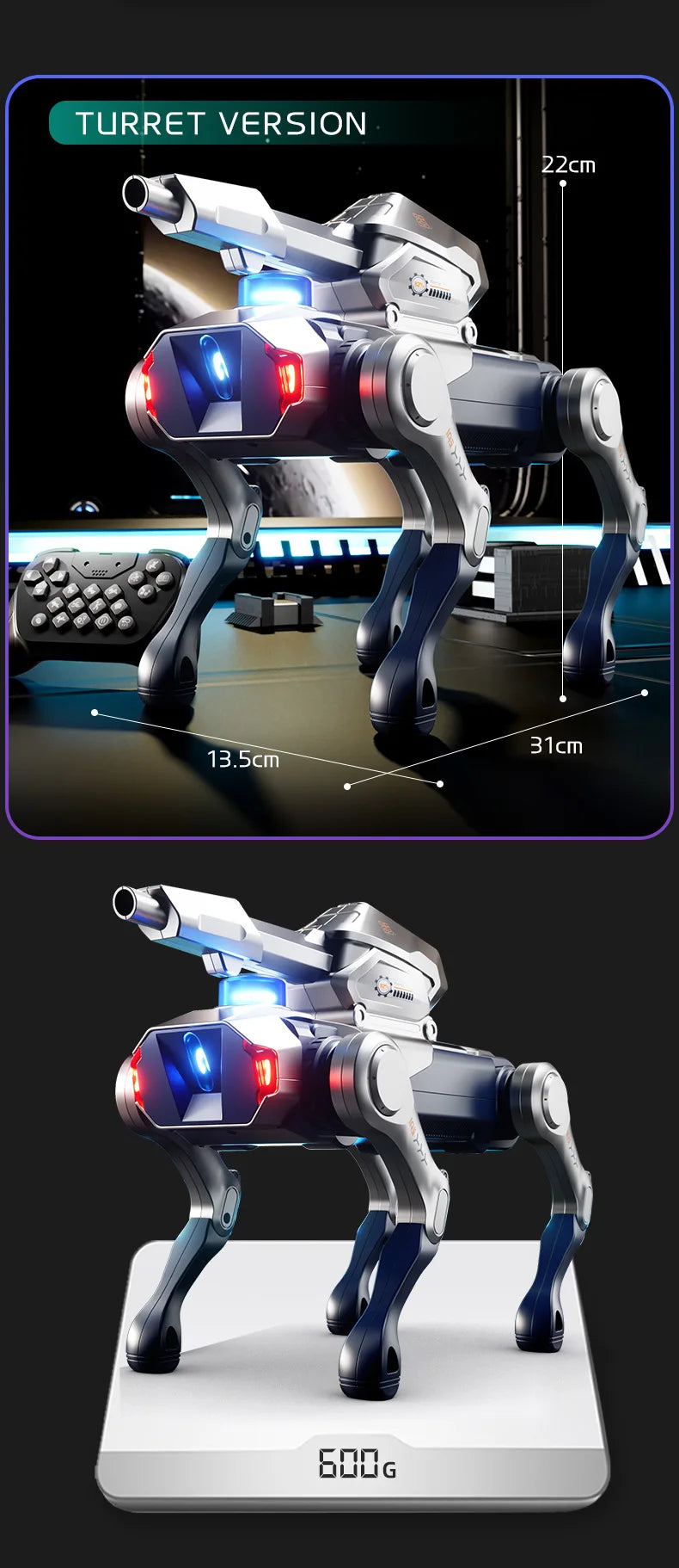 Jjrc Nuevo Perro Robot Interactivo Inteligente con Control Remoto, Canta, Baila y Programable, Mascota Electrónica, Juguete Transfronterizo