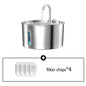 ZYFeeder 2.2L Automatic Stainless Steel Pet Water Fountain, Cat/Dog Drinking Bowl, Silent Water Dispenser with Window