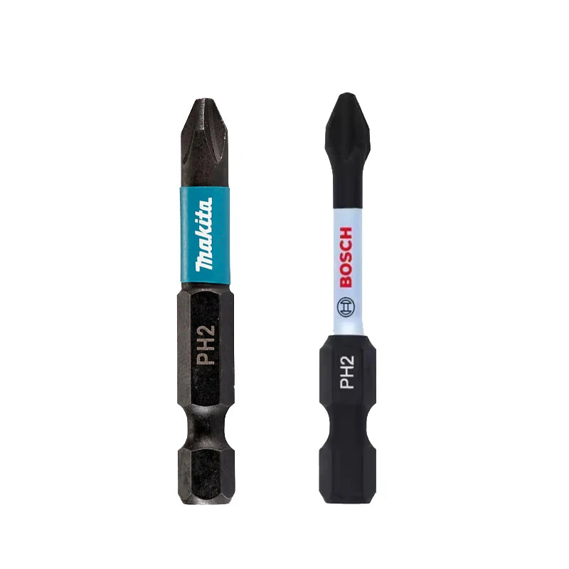 Impact Bits PH2 50/57mm DEWALT Makita BOSCH Milwaukee 2PCS Set Mixed Type HSS Carpentry Drill Durable Power Tool Accessories