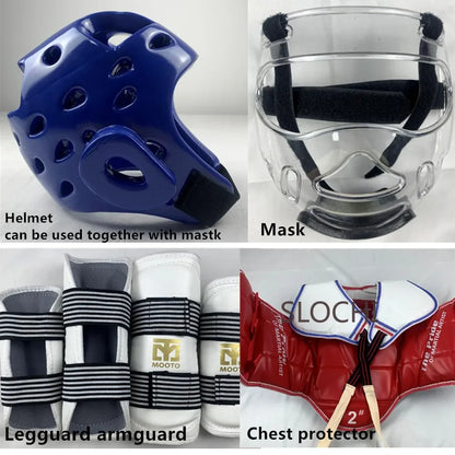 Taekwondo Combat Protective Gear Training Set Actual Combat Equipment Thicken Competition Martial Arts Protective Gear Set