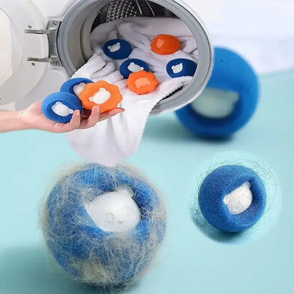 Pet Hair Remover Reusable Laundry Ball Washing Machine Filter Wool Sticker Cat Hair Remover Pet Fur Lint Catcher for Home