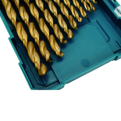 Makita D-72855 High-Speed Steel Twist Drill Bits for Drilling Holes, Titanium Coated, for Home Electric Drills