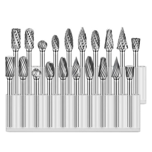 High-speed Steel Rotary Burr Carving Burr Bits Double Diamond Cut Dremel Tools for Wood Stone Carving Steel Metal Working
