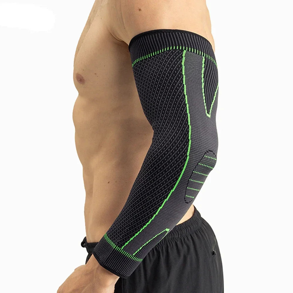1PCS Sports Arm Compression Sleeve Anti-Slip Elbow Support for Men and Women Cycling Basketball Football Volleyball Baseball Tennis Golf