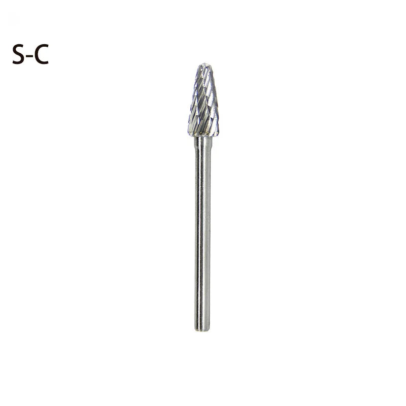 High-speed Steel Rotary Burr Carving Burr Bits Double Diamond Cut Dremel Tools for Wood Stone Carving Steel Metal Working