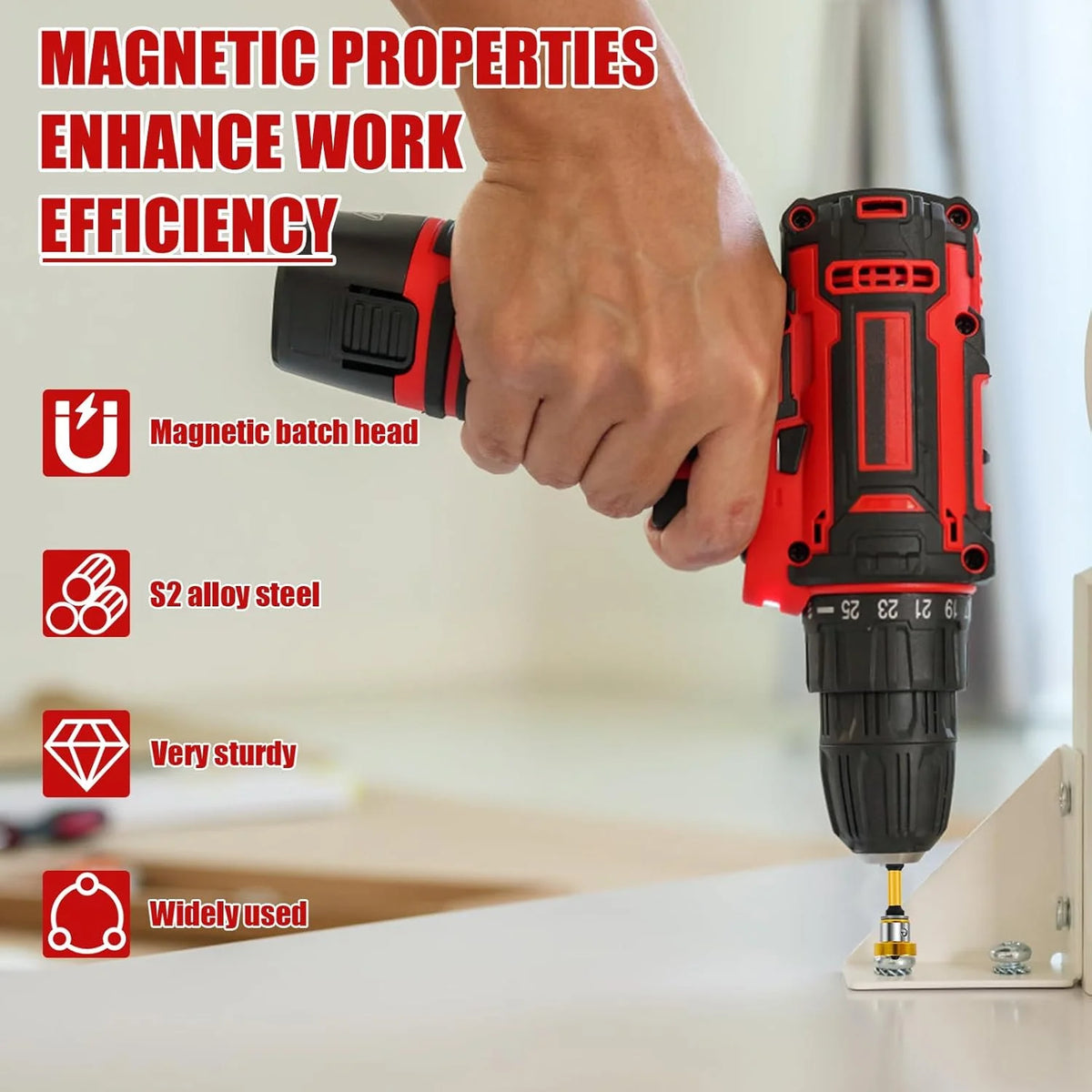 Positioning Screwdriver Bits Steel Magnetic Batch Head For Plasterboard Drywall Locating Batch Head Screws Setter Drilling Tool