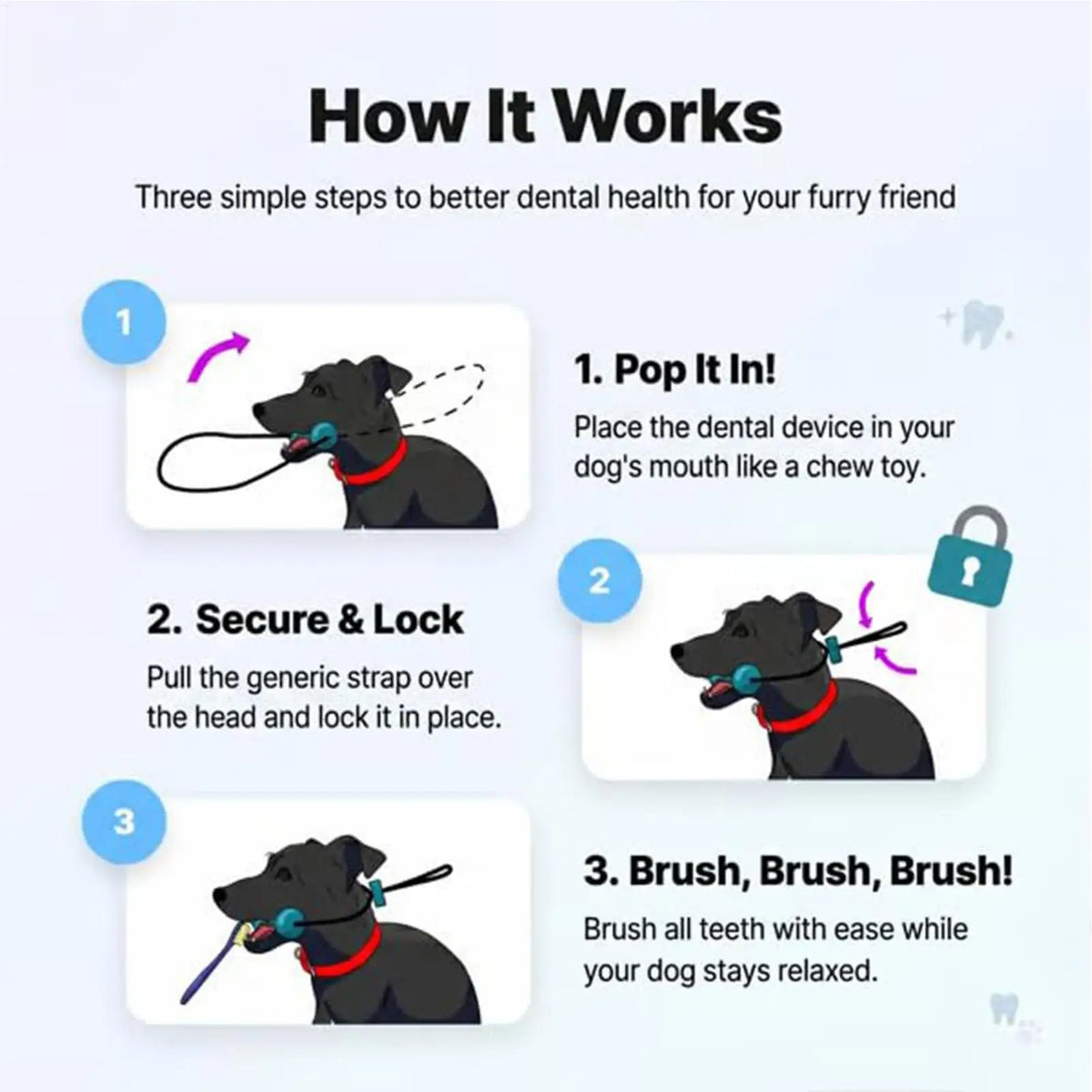 Dog Dental Chew Stick Teeth Cleaning Tool Puppy Toothbrush Chew Toy Easy Brushing Dental Care Toy for Dogs Puppies Daily