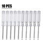 10pc 3.74in Small Screwdriver Set 3mm Tip Slotted and Phillips Screwdrivers Transparent Handle Precision Screwdriver Repair Tool