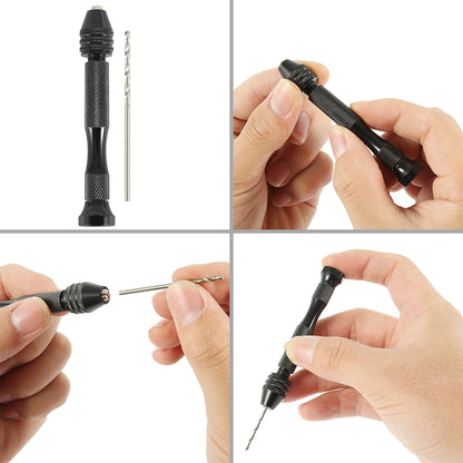 Mini Hand Drill Twist Drill Bits Set With Alloy Steel Twist Drills Rotary Tools For Craft Carving DIY Woodworking Plastic Jewelr