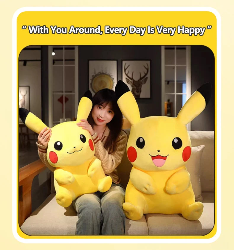 Pokemon Kawaii Pikachu lindos juguetes de peluche de alta calidad Anime tiro almohada cumpleaños regalo de Navidad para niños amigos niños niñas