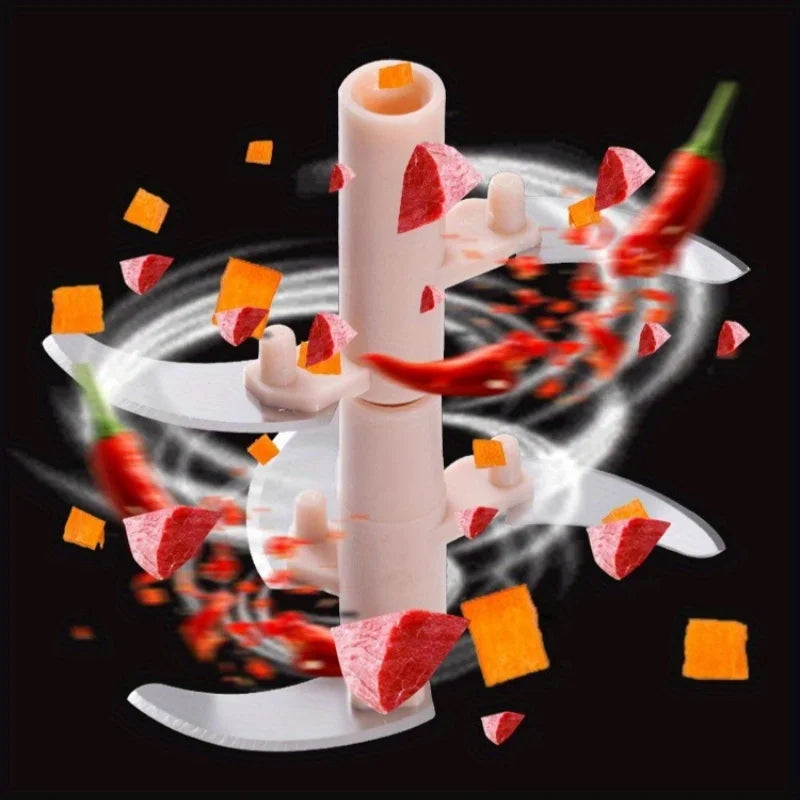 Garlic Mincer Hand Cutter - Hand Pull String Food Processor Vegetable Chopper - for Onion, Ginger, Fruits, Nuts, Dishwasher Safe