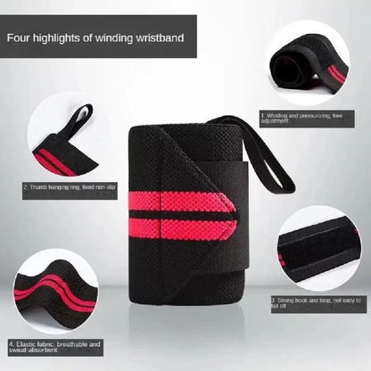 Muñequeras elásticas para gimnasio, soporte para muñeca, muñequera protectora para levantamiento de pesas, protección física, barra, 2 uds.
