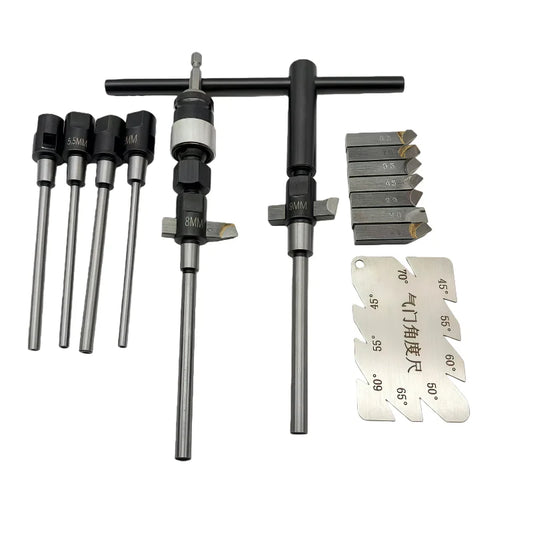 Hard Alloy Adjustable Grinding Reamer Handle Cutter for Car Motorcycle Valve Seat Repair Tool 15/30/45/55/60/65/75/90 Degree