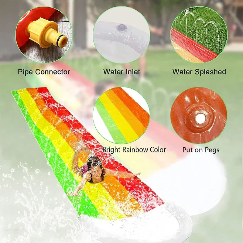 Juguetes inflables para patio al aire libre, tobogán de agua, juguete de agua para jardín de verano, amigo familiar, deslizadores de agua interactivos, regalo