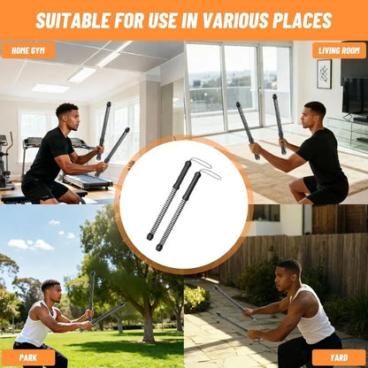 Wireless Battle Rope, 2-Piece Set – Muscle Strength and Physical Conditioning Trainer, Low-Impact Aerobic Exercise Equipment for Home Gym