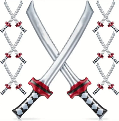 12 Uds espada inflable de samurái Ninja espada de samurái inflable juguete espada de samurái inflable