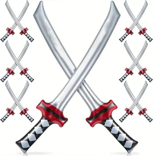 12 Uds espada inflable de samurái Ninja espada de samurái inflable juguete espada de samurái inflable