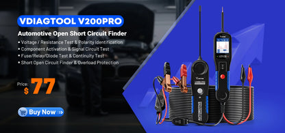 VDIAGTOOL V210 Automotive Circuit Breaker Finder Electrical Tester Wire Tracer Open & Short Circuit Finder DC 6-42V