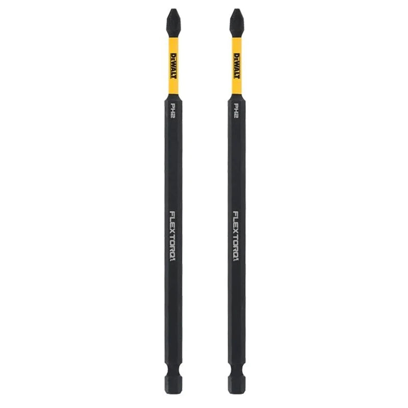 DEWALT DT7800T-2PCS 2-Pack PH2 152mm FlexTorq Impact Screwdriver Bits Long Torsion Drill Bits for Power Impact Drivers