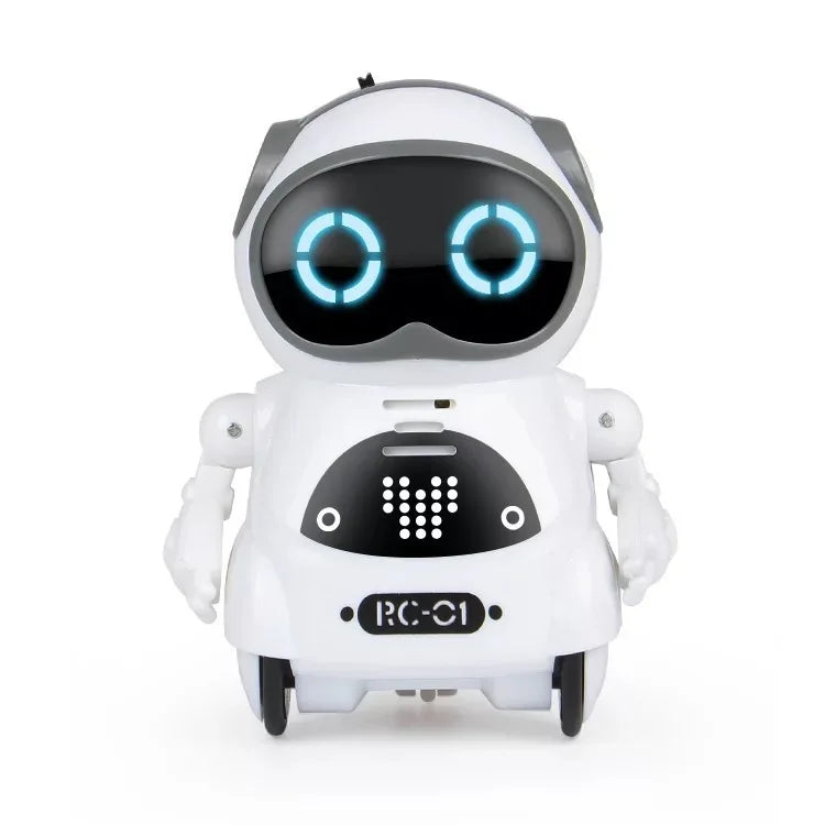 Robot Infantil Interactivo con Voz, Reconocimiento de Voz, Grabación, Canto, Baile y Cuentos, Mini Robot Inteligente de Juguete