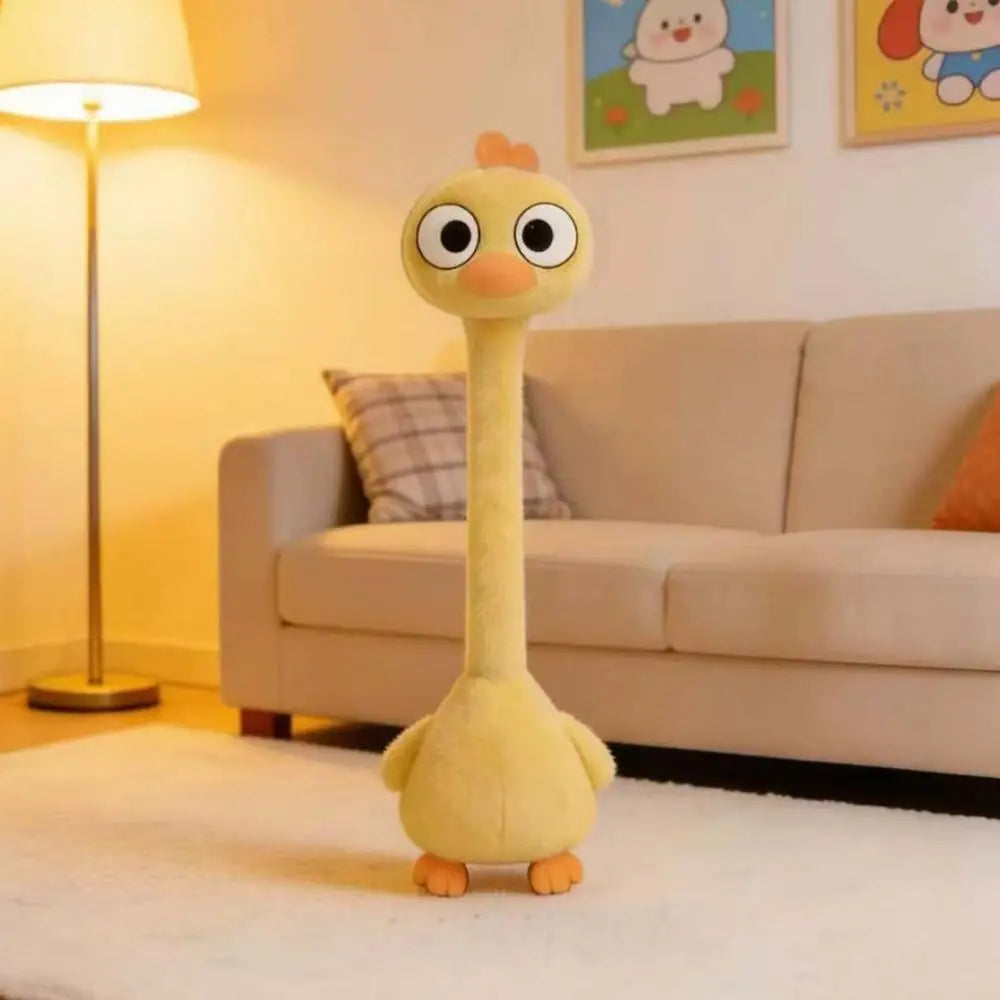 Llavero de Peluche de Pollo de Cuello Largo con Diseño Divertido, Color Blanco, Estilo Lindo, Colgante de Jirafa para Bolso, 40CM, Regalo Creativo