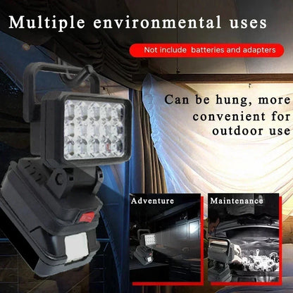 Luz de trabajo LED de 3 pulgadas para batería Makita de 18V/21V BL1830, foco para exteriores, lámpara de emergencia, accesorios para herramientas eléctricas
