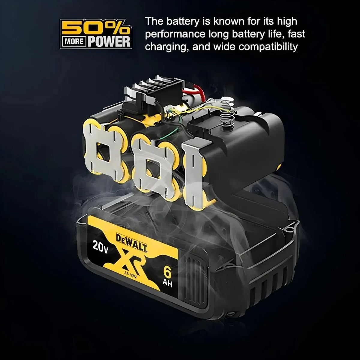 100% Original DEWALT 18V 20V 6.0Ah 5Ah, DCB206, DCB205 With Fast Charging, 20V Lithium Battery, 20V Dewalt Power Tool Battery
