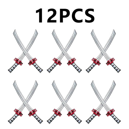 12 Uds espada inflable de samurái Ninja espada de samurái inflable juguete espada de samurái inflable