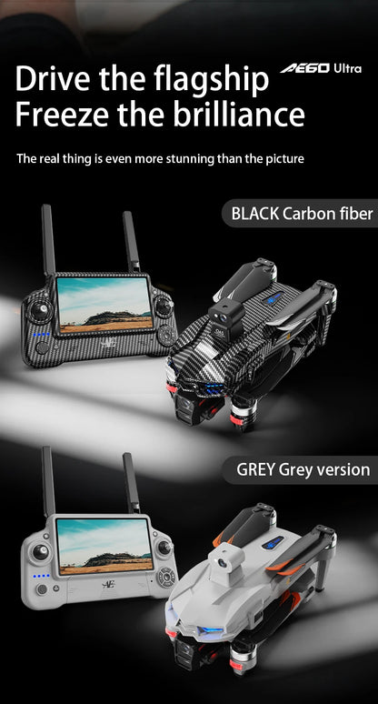 Nuevo Dron AE60 con GPS, Cámara HD Profesional 8K, Gimbal de 3 Ejes sin Escobillas, Evitación de Obstáculos, Pantalla Táctil, Lanzamiento Aéreo, FPV, Drones de Seguridad