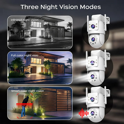 Jooan 4K 8MP HD Wifi cámara PTZ al aire libre 5G Wifi lente Dual cámaras IP de seguridad 5X Zoom AI seguimiento ONVIF cámara de vigilancia CCTV