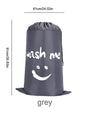 Smile Nylon Laundry Bag Travel Storage Pouch Machine Washable Dirty Clothes Storage Wash Drawstring Bag Large Capacity