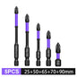 5/12Pcs Magnetic Screwdriver Bits Set Non-slip Shockproof Phillips Impact Hex Shank Alloy Steel for Power Tools