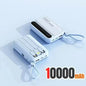 Lenovo Mini 50000mAh Fast Charging Battery Pack Power Bank with 4 Built-in Type C Cables for iPhone, Samsung, and Android Devices