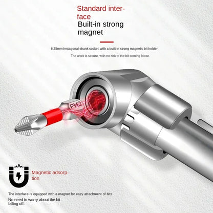 Industrial Grade 1/4" Hex Magnetic Screwdriver Bit Quick-Change Holder Extension Rod Drive Guide Hand Tool Set for Impact Drill Bits