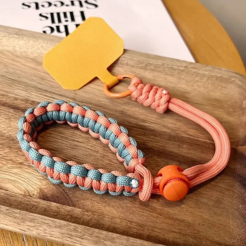 Handwoven Adjustable Mobile Phone Universal Lanyard Wrist Strap Outdoor Sports Convenient Safety Anti-Drop Rope