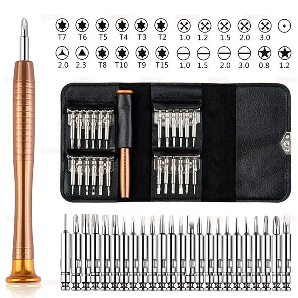 152/25-in-1 Multi-function Precision Screwdriver Tool Set for Disassembly and Repair of Glasses, Watches, Computers, and Mobile Phones