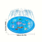 Estera inflable contra salpicaduras de delfines azules de 100 cm: estera duradera para juegos al aire libre a prueba de salpicaduras de PVC con divertido sistema de pulverización de agua, ideal para césped
