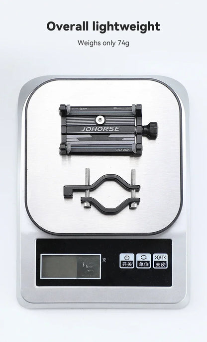 CNC Four-Claw Bike Phone Holder, Scalable Aluminum Alloy Bracket for Motorcycle and Electric Bicycle Smartphone Mount