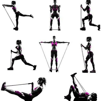 Bandas de resistencia con asas, bandas de ejercicio, bandas de entrenamiento con asas para hombres y mujeres, equipo de entrenamiento de fuerza en casa
