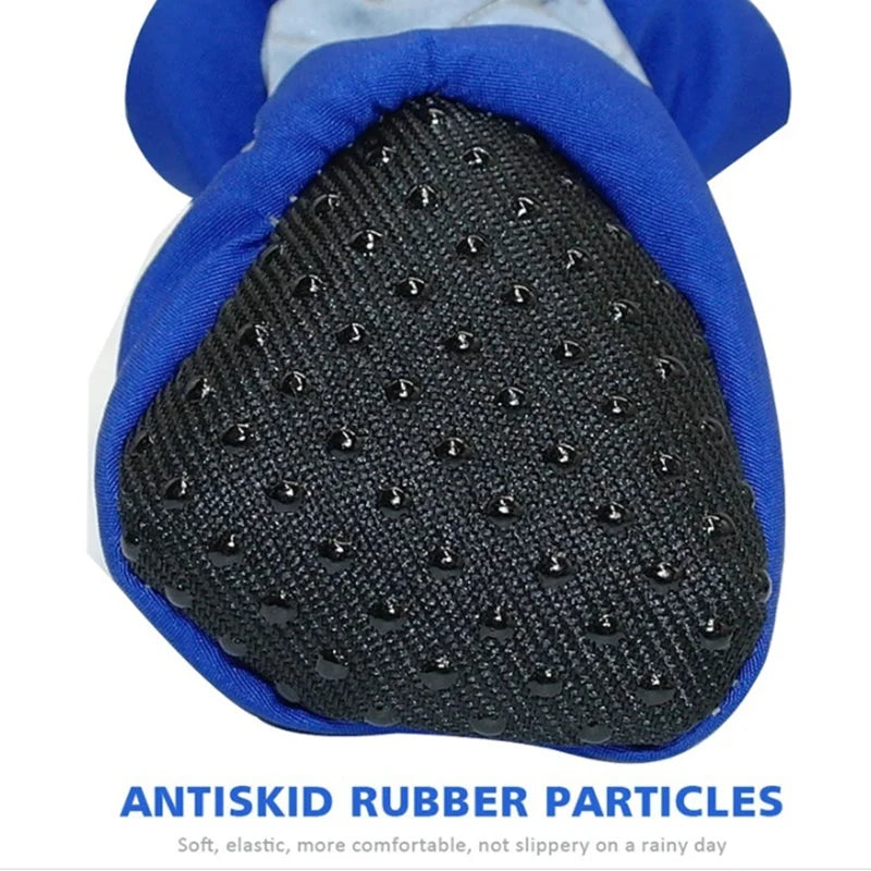 4pcs/set Waterproof Pet Dog Shoes Anti-slip Rain Boots Footwear for Small Cats Dogs Puppy Pet Booties Pet Paw Accessories