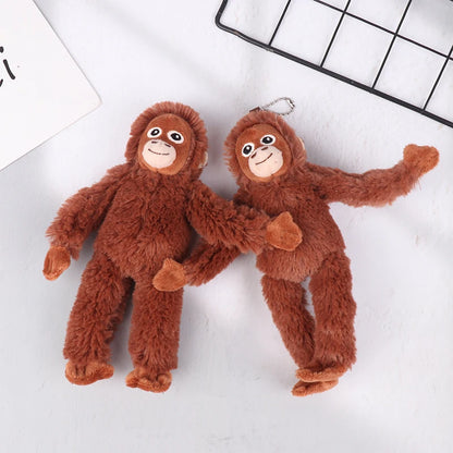 Nuevo Llavero de Peluche de Dibujos Animados, Gorila, Chimpancé, Mono, Colgante para Mochila, Coche, Bolso, Decoración, Regalo para Niños
