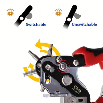 New Design Eyelet Puncher DIY Tool for Watch Straps, Leather Belts, and Household Leathercraft Hole Punch Pliers