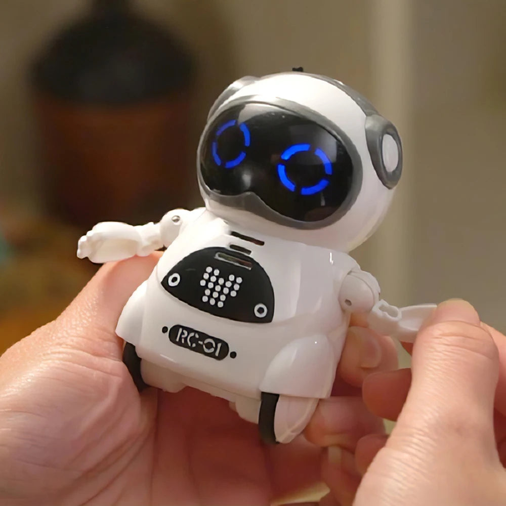 Robot Infantil Interactivo con Voz, Reconocimiento de Voz, Grabación, Canto, Baile y Cuentos, Mini Robot Inteligente de Juguete