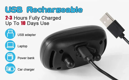 Pet Dog Anti-Barking Device USB Rechargeable Dog Training Collar Ultrasonic Stop Barking Vibration Anti-Bark Collar