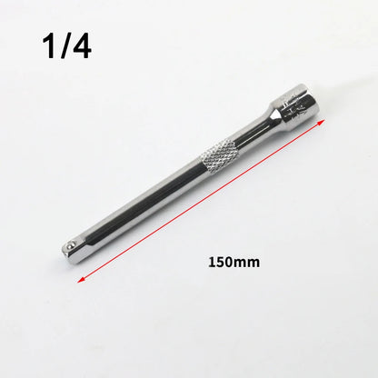 1/4" 3/8" 1/2" Socket Ratchet Wrench Extension Bar 50/75/100/125/150/250mm Long Bar Steering Sleeve Connecting Rod Accessories