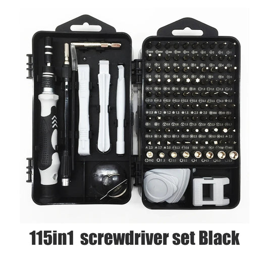 Professional 115 in 1 Precision Screwdriver Kit Magnetic Phillips Screwdriver Bits With Extension Hand Repair Watch Electronics