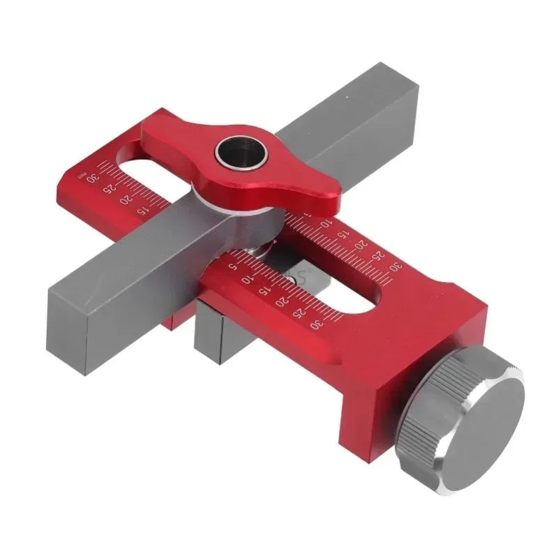 2 in 1 Cabinet Door Installation Positioner, 6/8/10mm Rebounder Punching Mounting Jig for Wardrobe Cabinet Door Panel Installation