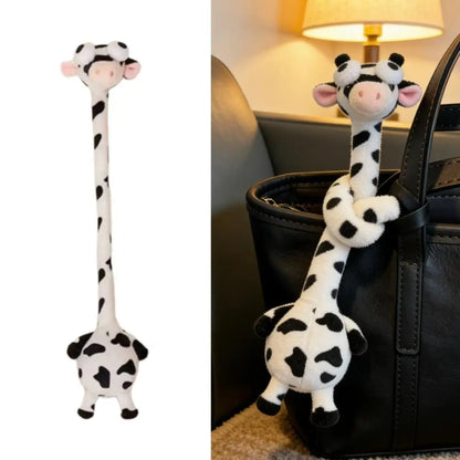 Llavero de Peluche de Pollo de Cuello Largo con Diseño Divertido, Color Blanco, Estilo Lindo, Colgante de Jirafa para Bolso, 40CM, Regalo Creativo